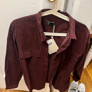 NWT Frank and oak, women’s small red corduroy button down.